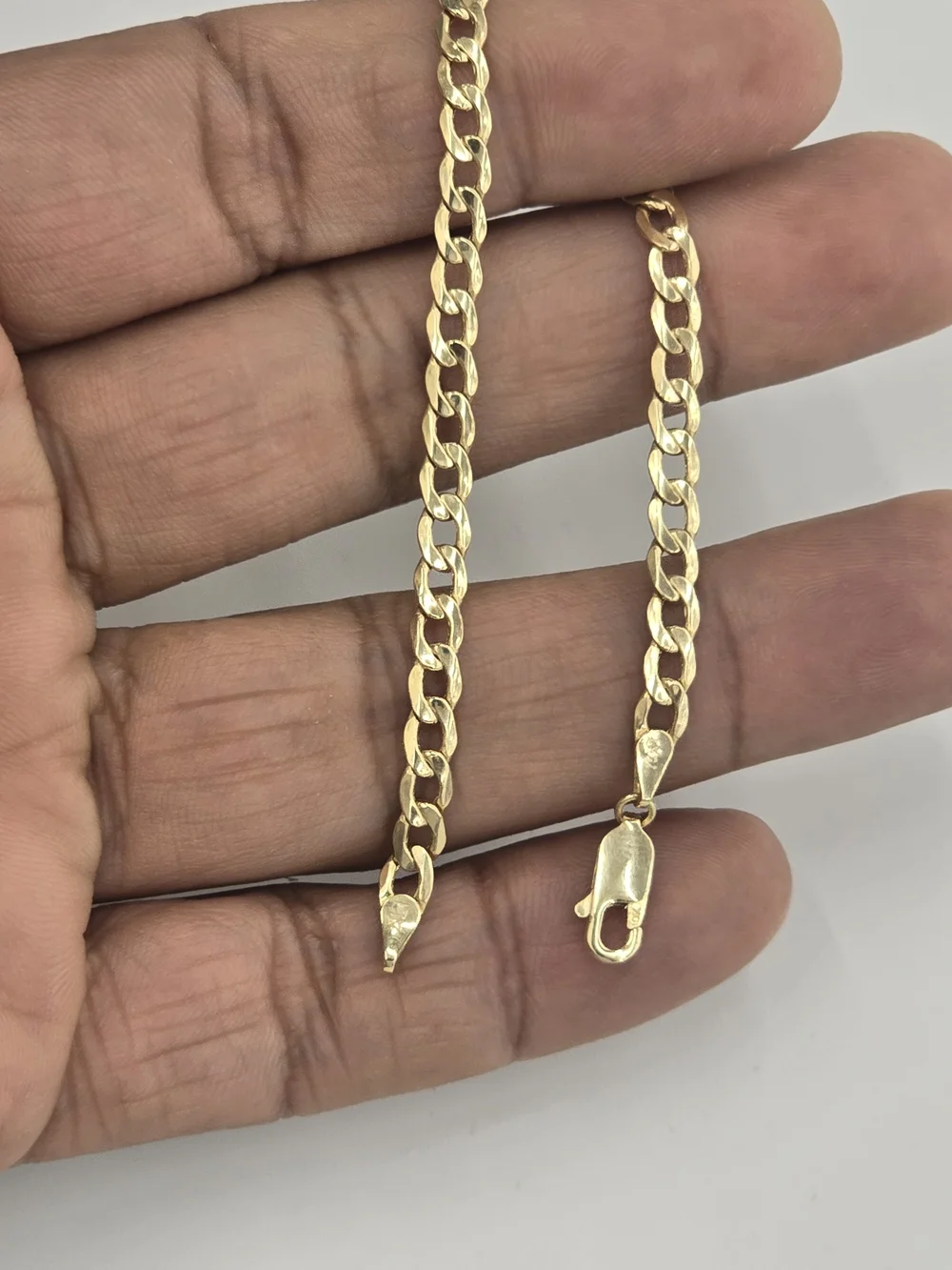 10k Real Gold Cuban Bracelet 4.2 Mm 7 INCHE